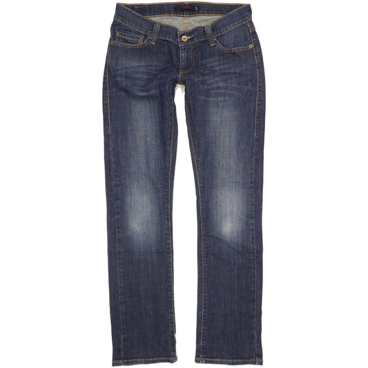 Levi's 504 Women Blue Straight Slim Stretch Jeans W28 L32