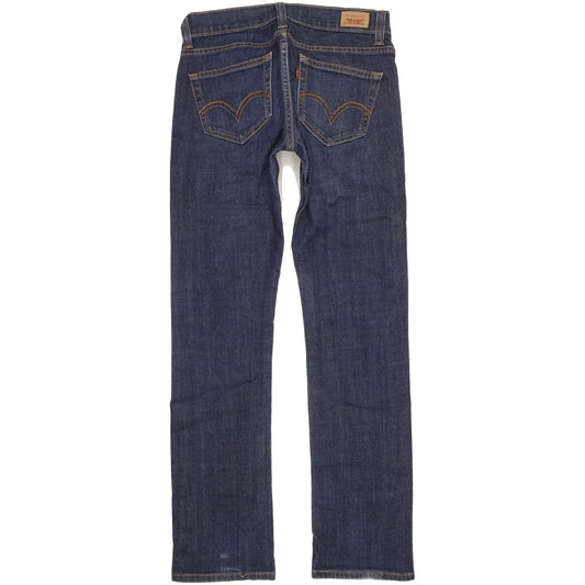 Levi's 504 Women Blue Straight Slim Stretch Jeans W28 L32