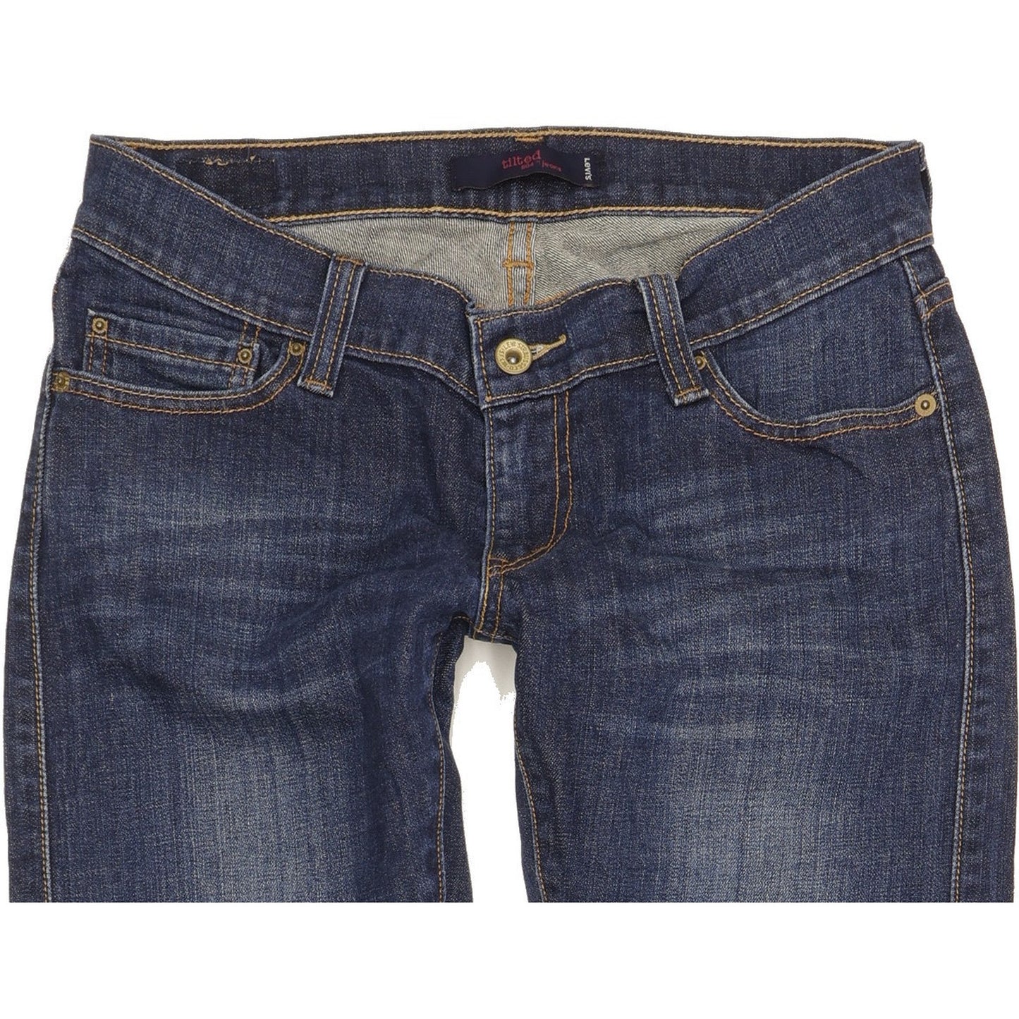 Levi's 504 Women Blue Straight Slim Stretch Jeans W28 L32