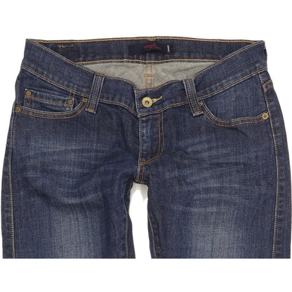 Levi's 504 Women Blue Straight Slim Stretch Jeans W28 L32