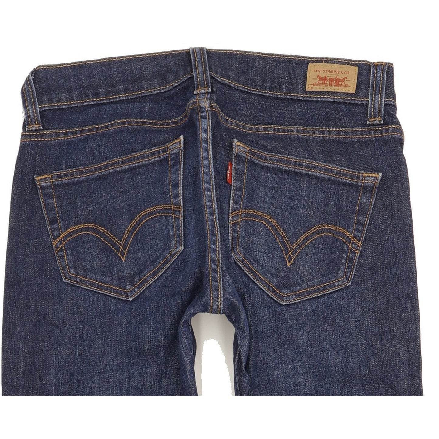 Levi's 504 Women Blue Straight Slim Stretch Jeans W28 L32