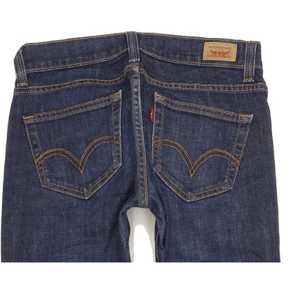 Levi's 504 Women Blue Straight Slim Stretch Jeans W28 L32