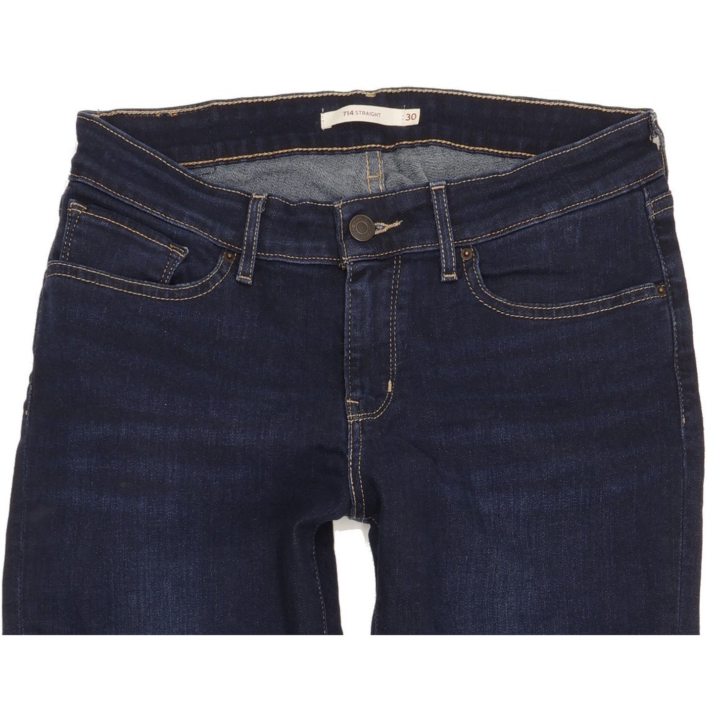 Levi's 714 Women Blue Straight Slim Stretch Jeans W30 L32