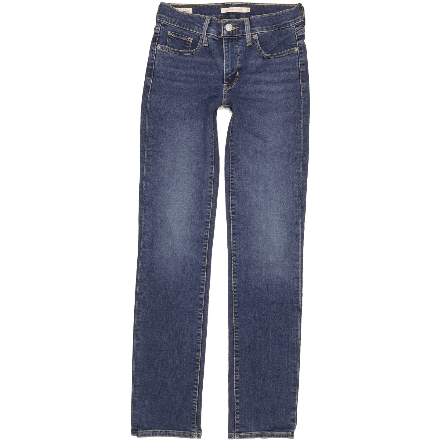 Levi's 314 Shaping Women Blue Straight Slim Stretch Jeans W26 L32