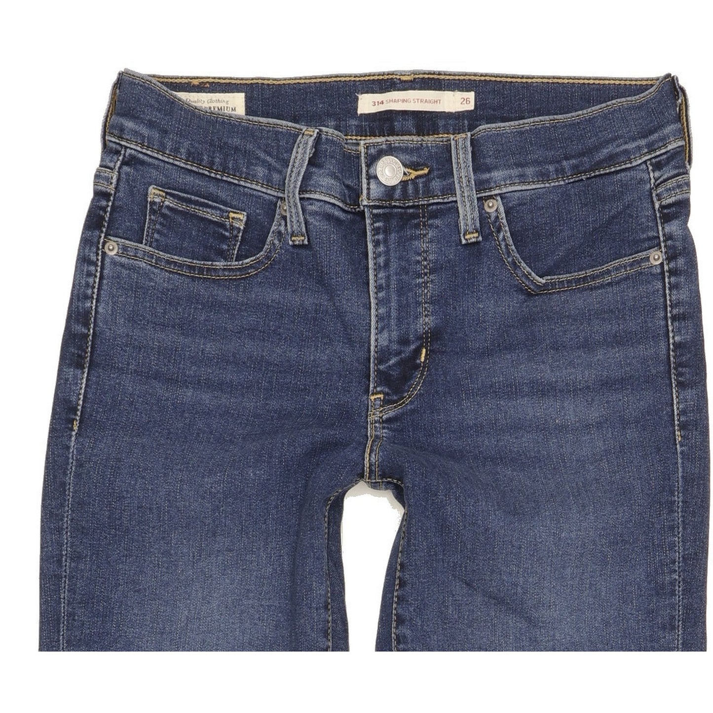Levi's 314 Shaping Women Blue Straight Slim Stretch Jeans W26 L32