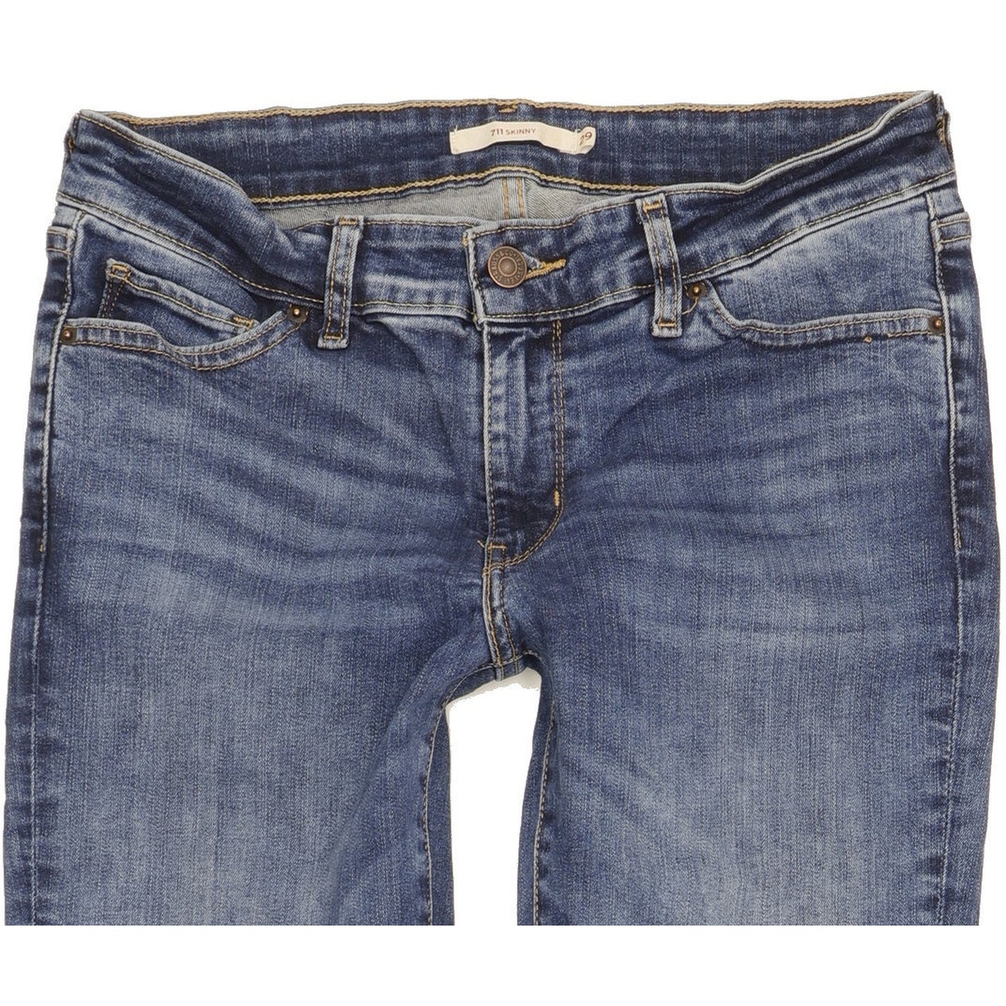 Levi's 711 Women Blue Skinny Slim Stretch Jeans W29 L32