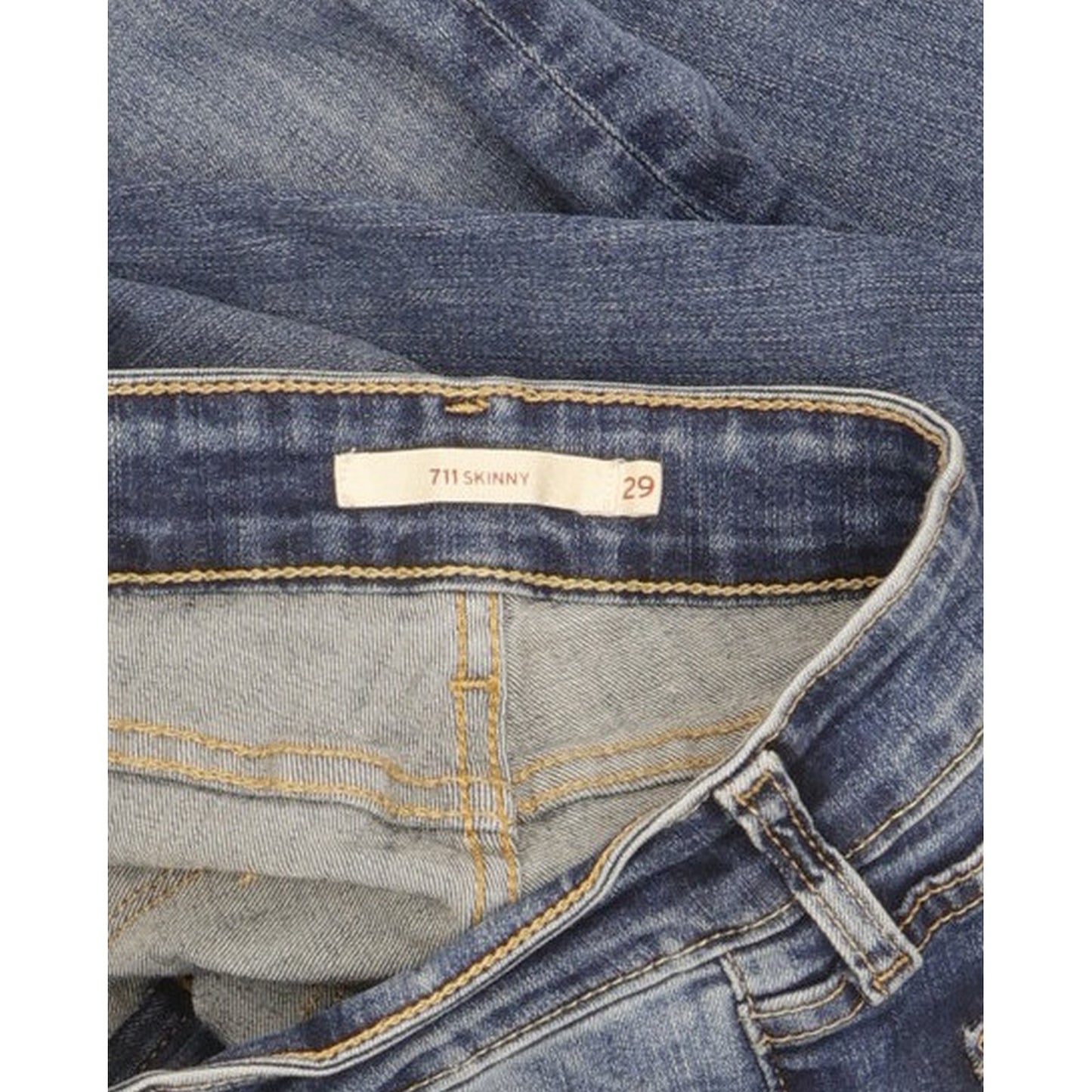 Levi's 711 Women Blue Skinny Slim Stretch Jeans W29 L32
