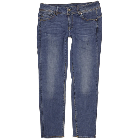 G-Star Midge Saddle Women Blue Straight Slim Stretch Jeans W34 L30