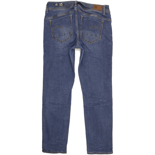 G-Star Midge Saddle Women Blue Straight Slim Stretch Jeans W34 L30