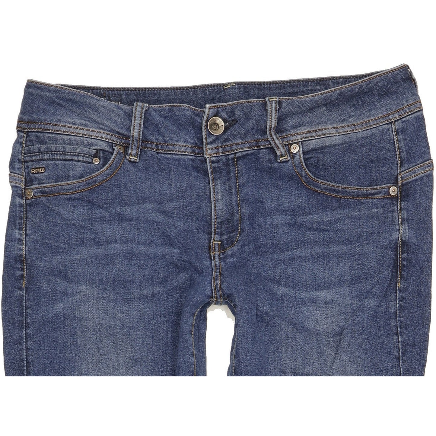 G-Star Midge Saddle Women Blue Straight Slim Stretch Jeans W34 L30