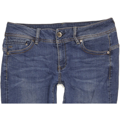 G-Star Midge Saddle Women Blue Straight Slim Stretch Jeans W34 L30