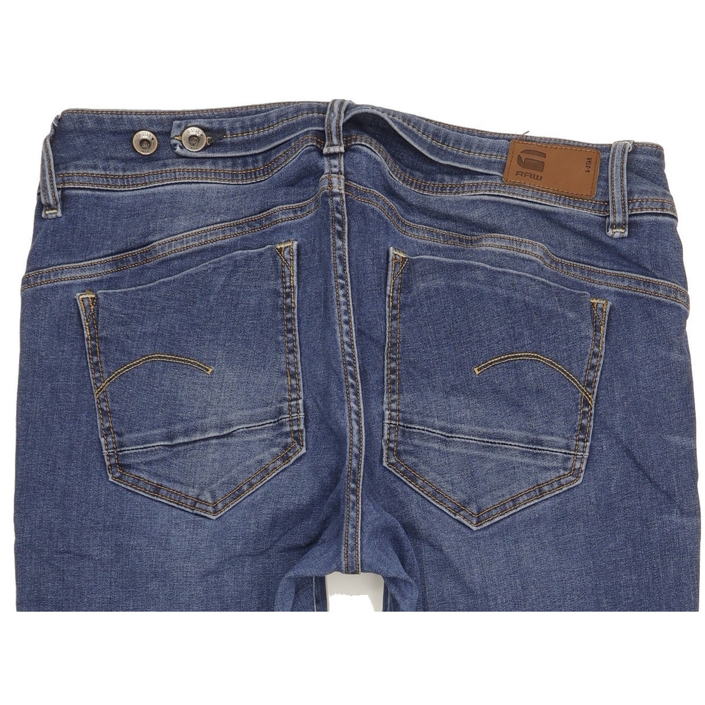 G-Star Midge Saddle Women Blue Straight Slim Stretch Jeans W34 L30
