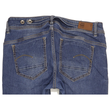 G-Star Midge Saddle Women Blue Straight Slim Stretch Jeans W34 L30