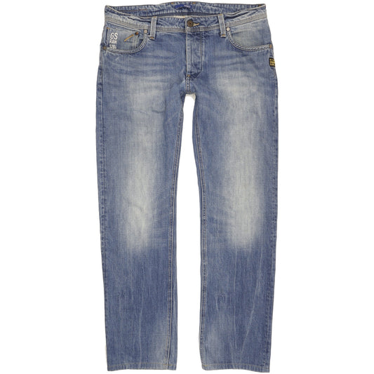 G-Star Attacc Men Blue Straight Regular Jeans W34 L32