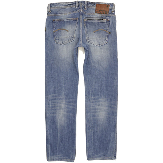 G-Star Attacc Men Blue Straight Regular Jeans W34 L32