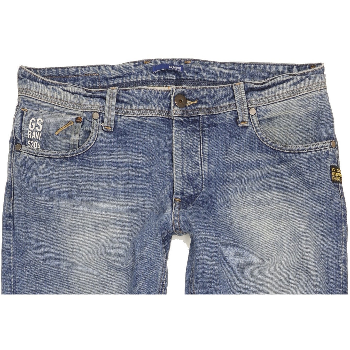 G-Star Attacc Men Blue Straight Regular Jeans W34 L32