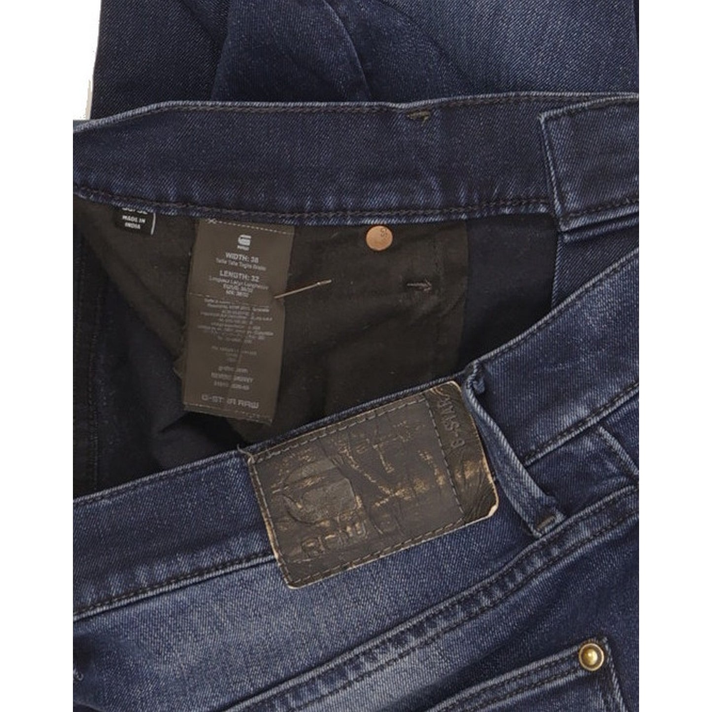 G-Star Revend Men Blue Skinny Slim Stretch Jeans W38 L31