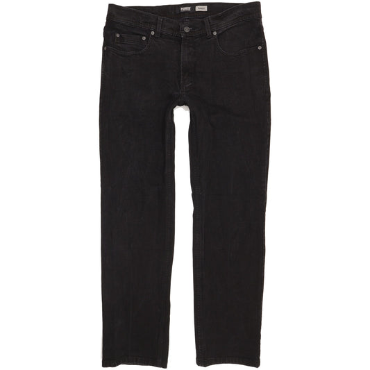 Pioneer Rando Men Black Straight Regular Stretch Jeans W36 L30