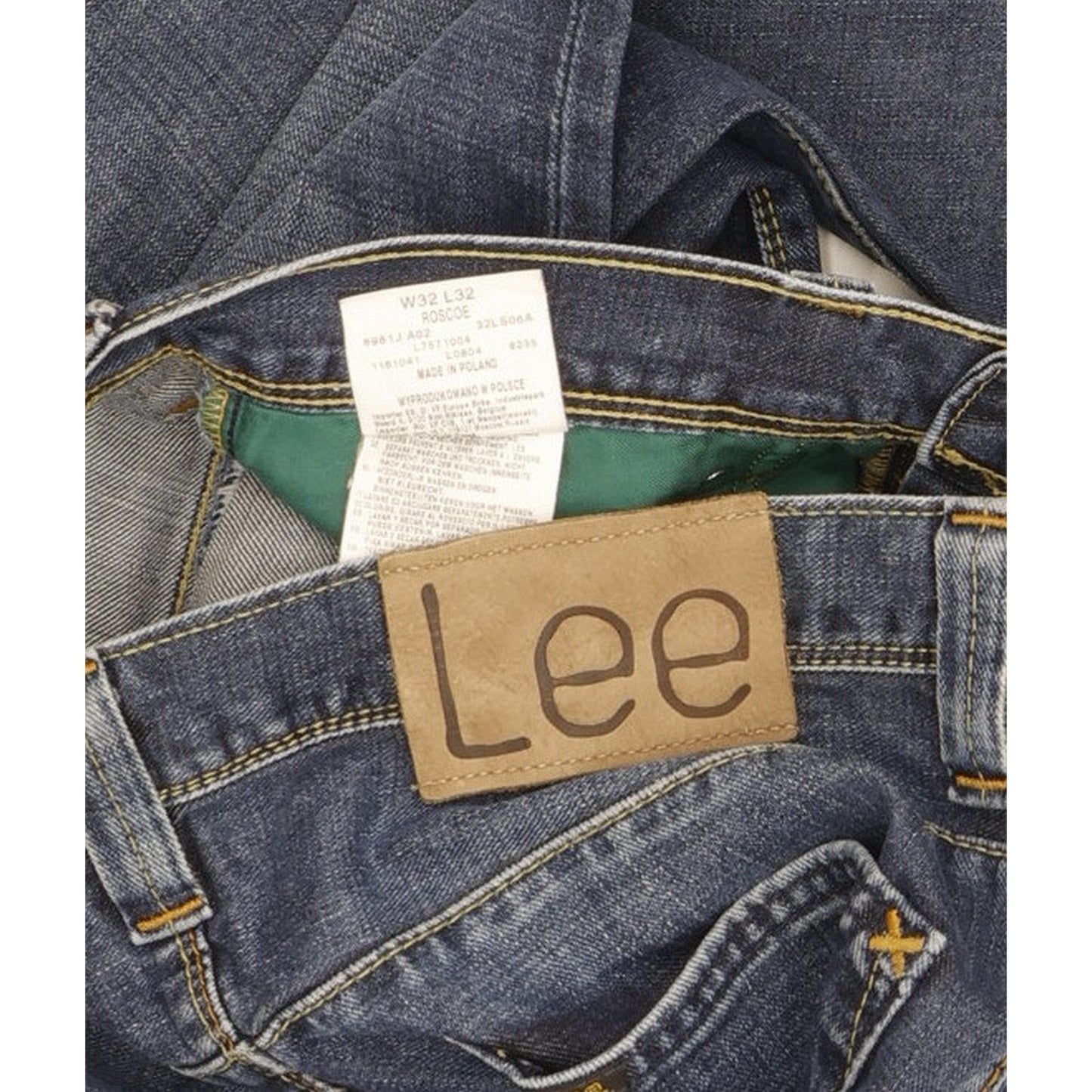 Lee Roscoe Men Blue Straight Regular Jeans W32 L32