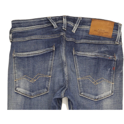 Replay Anbass Men Blue Skinny Slim Stretch Jeans W32 L32