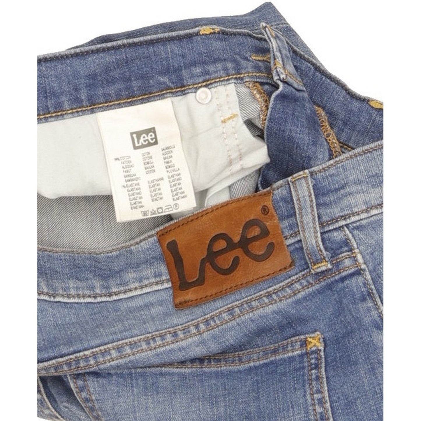 Lee Luke Men Blue Skinny Slim Stretch Jeans W28 L34
