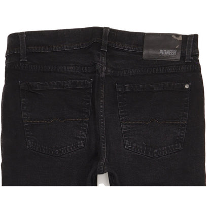 Pioneer Rando Men Black Straight Regular Stretch Jeans W32 L28
