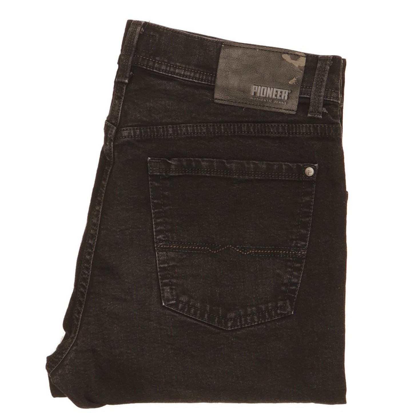 Pioneer Rando Men Black Straight Regular Stretch Jeans W32 L28