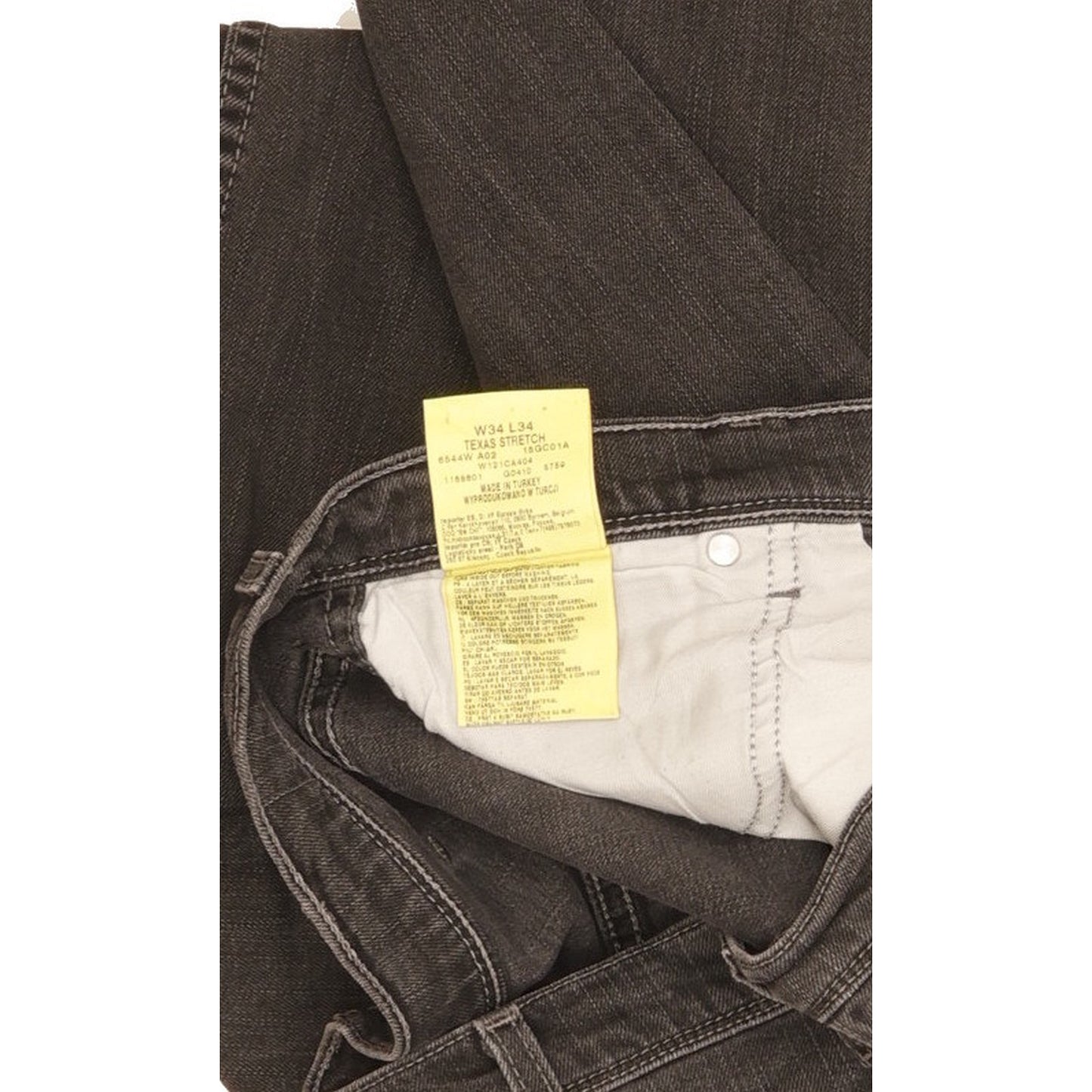 Wrangler Texas Men Grey Straight Regular Stretch Jeans W34 L30