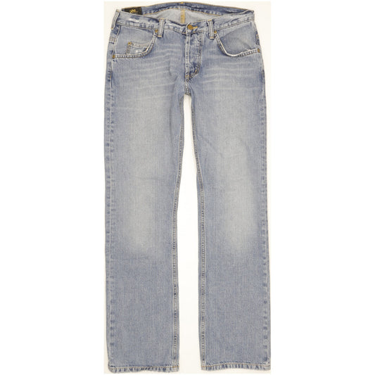 Lee Knox Men Blue Straight Regular Jeans W33 L32
