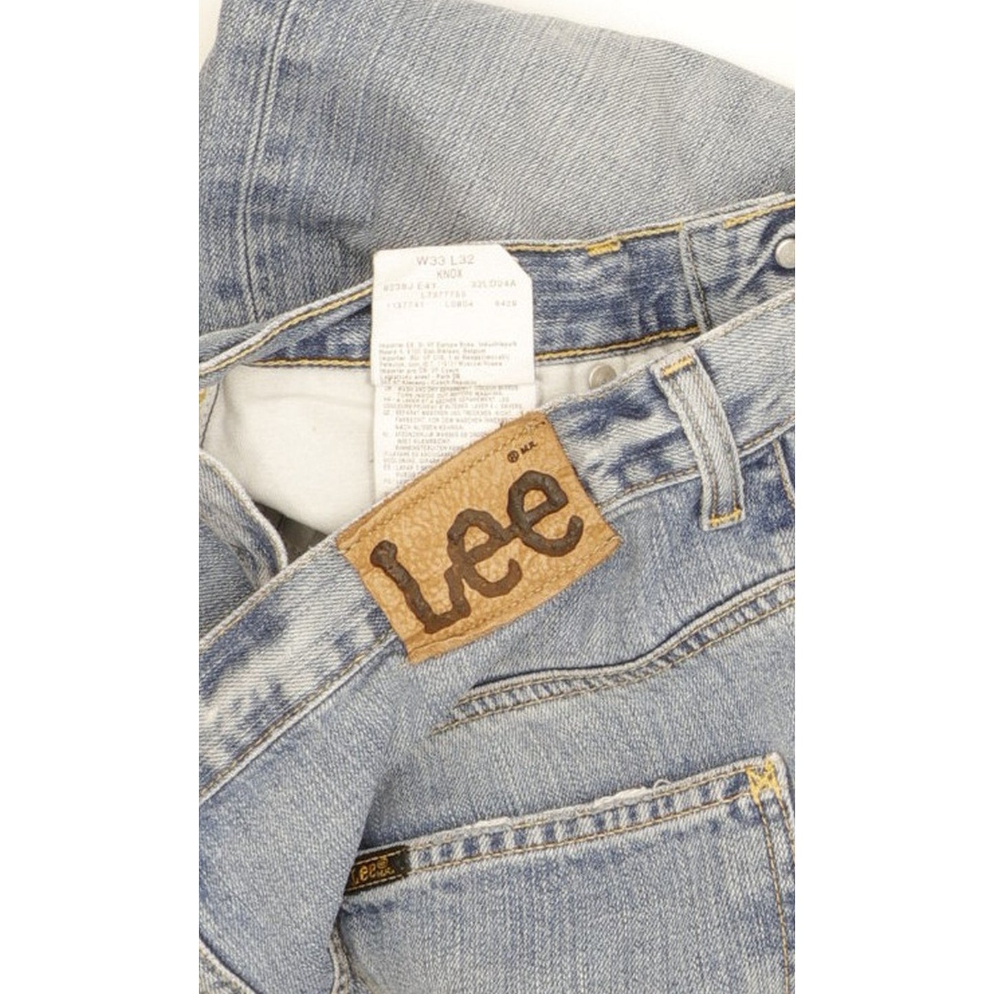 Lee Knox Men Blue Straight Regular Jeans W33 L32