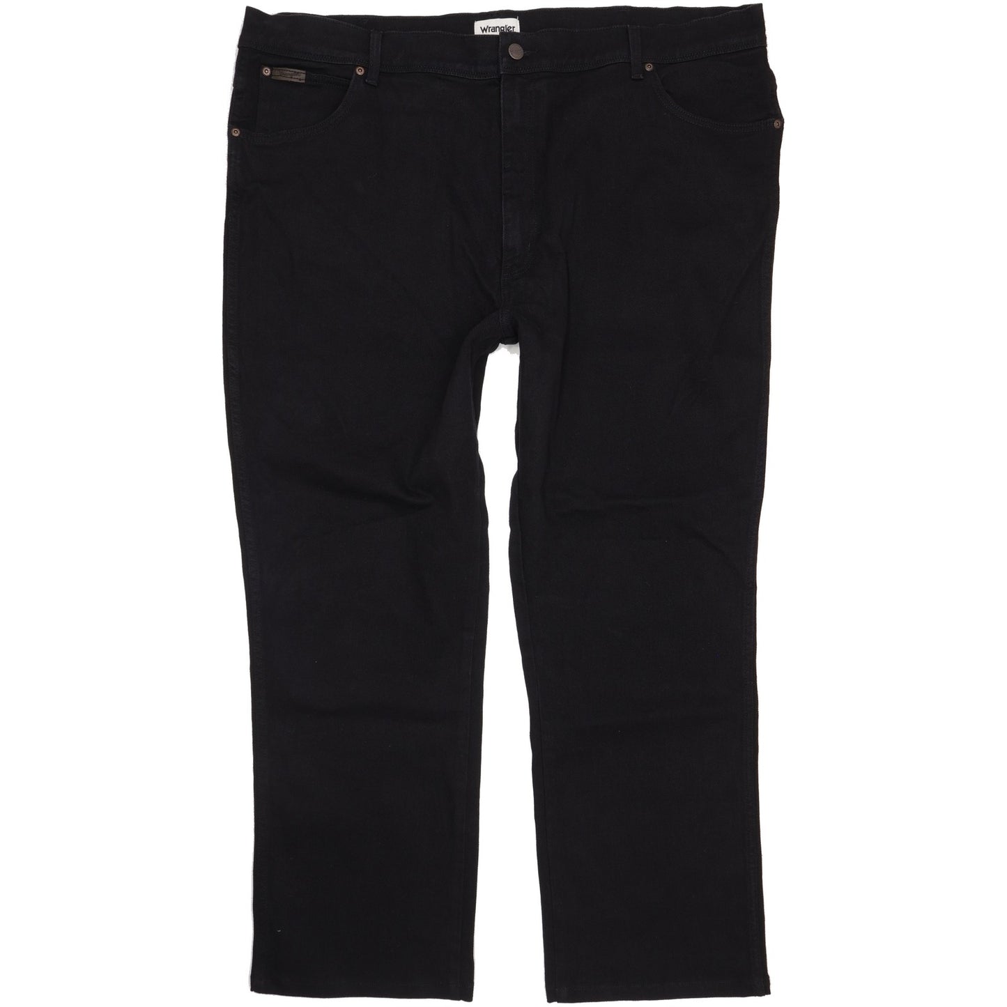 Wrangler Texas Men Black Straight Regular Stretch Jeans W46 L30