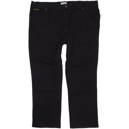 Wrangler Texas Men Black Straight Regular Stretch Jeans W46 L30