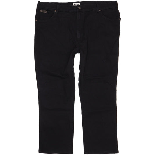 Wrangler Texas Men Black Straight Regular Stretch Jeans W46 L30