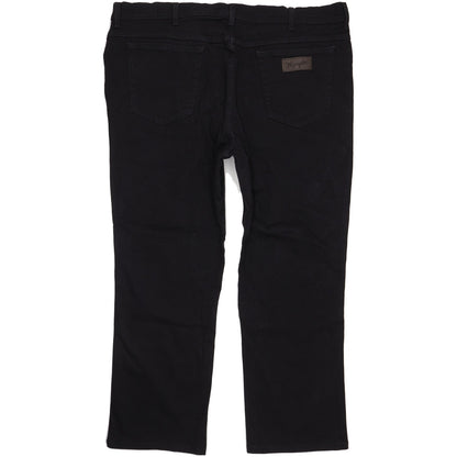 Wrangler Texas Men Black Straight Regular Stretch Jeans W46 L30
