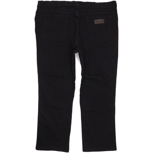 Wrangler Texas Men Black Straight Regular Stretch Jeans W46 L30