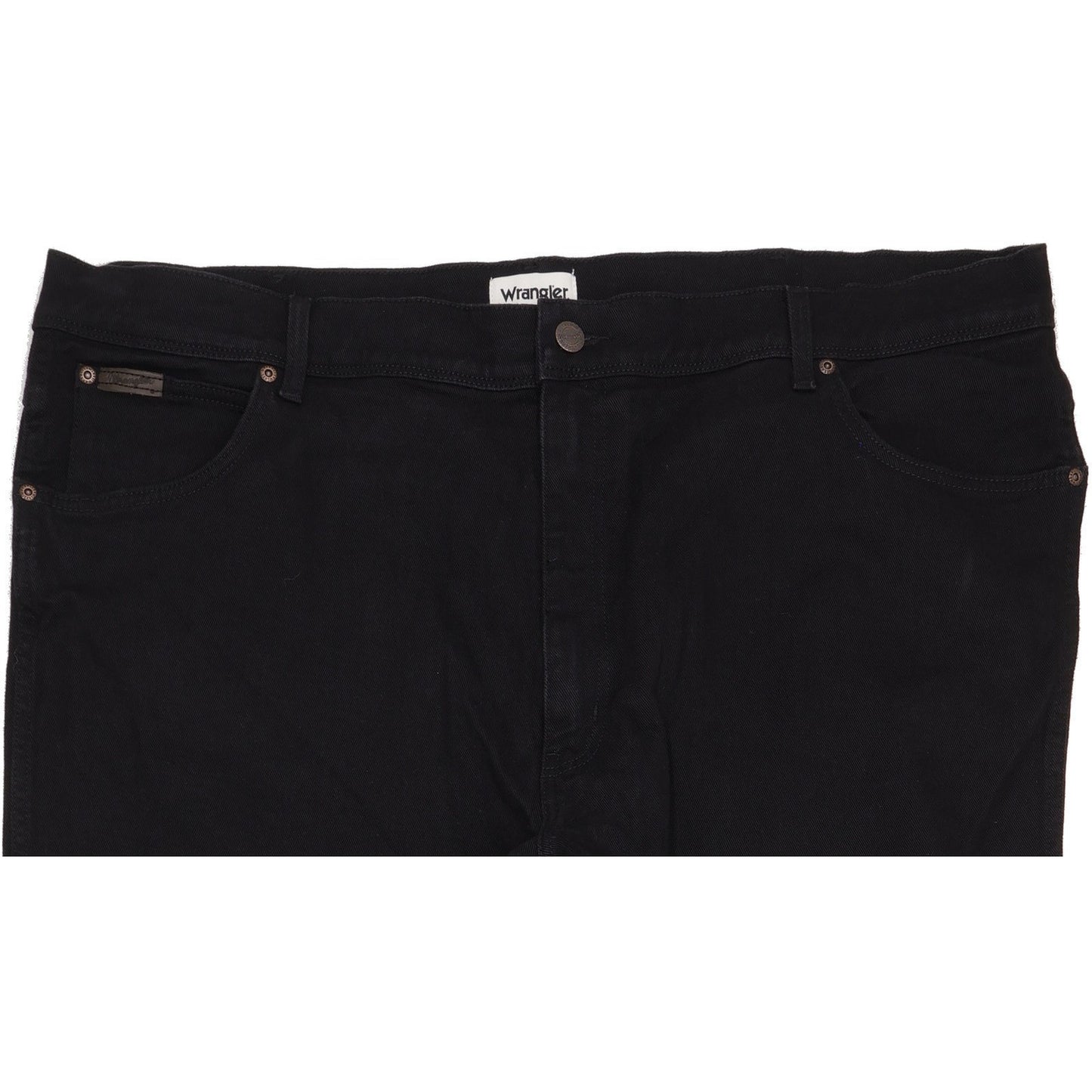 Wrangler Texas Men Black Straight Regular Stretch Jeans W46 L30