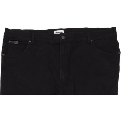 Wrangler Texas Men Black Straight Regular Stretch Jeans W46 L30