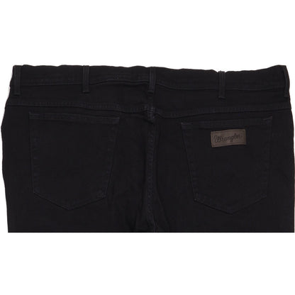 Wrangler Texas Men Black Straight Regular Stretch Jeans W46 L30
