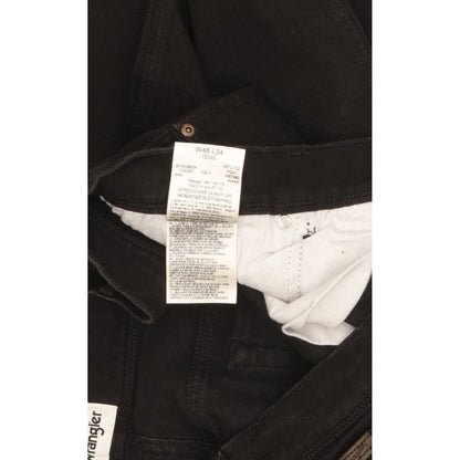Wrangler Texas Men Black Straight Regular Stretch Jeans W46 L30