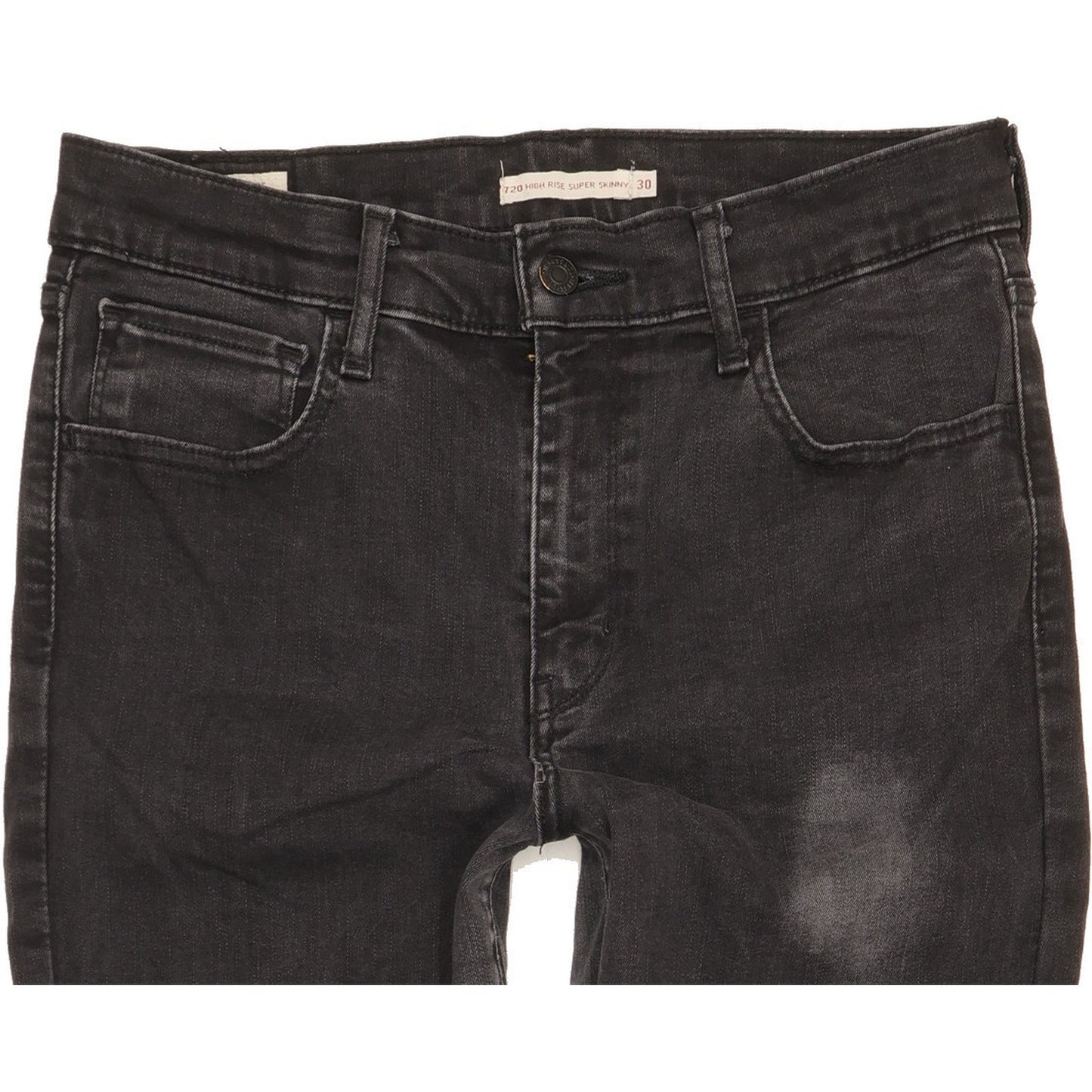 Levi's 720 Black Skinny Slim Stretch Jeans High Waisted W30 L28