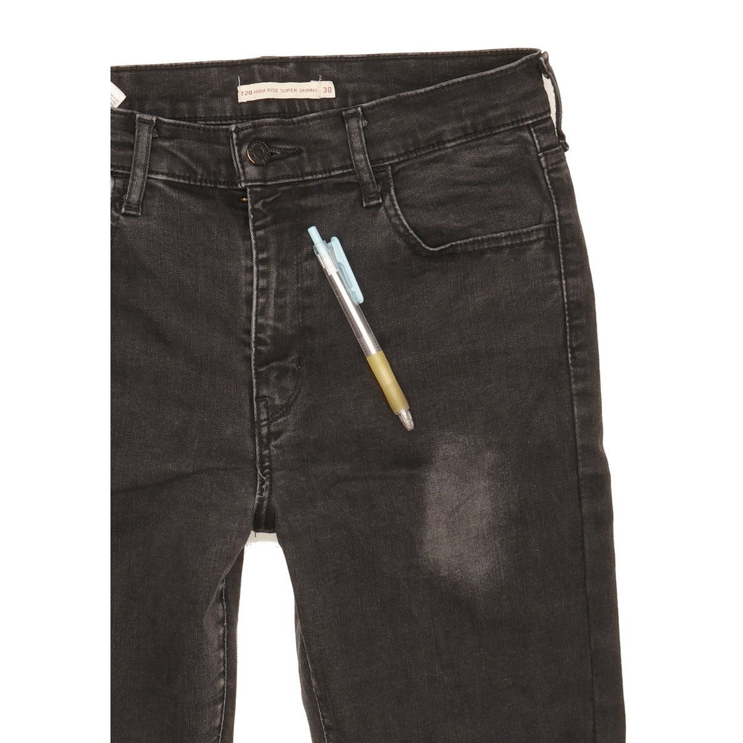 Levi's 720 Black Skinny Slim Stretch Jeans High Waisted W30 L28