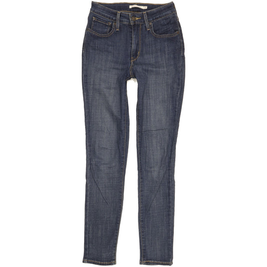 Levi's 721 Women Blue Skinny Slim Stretch Jeans W27 L30