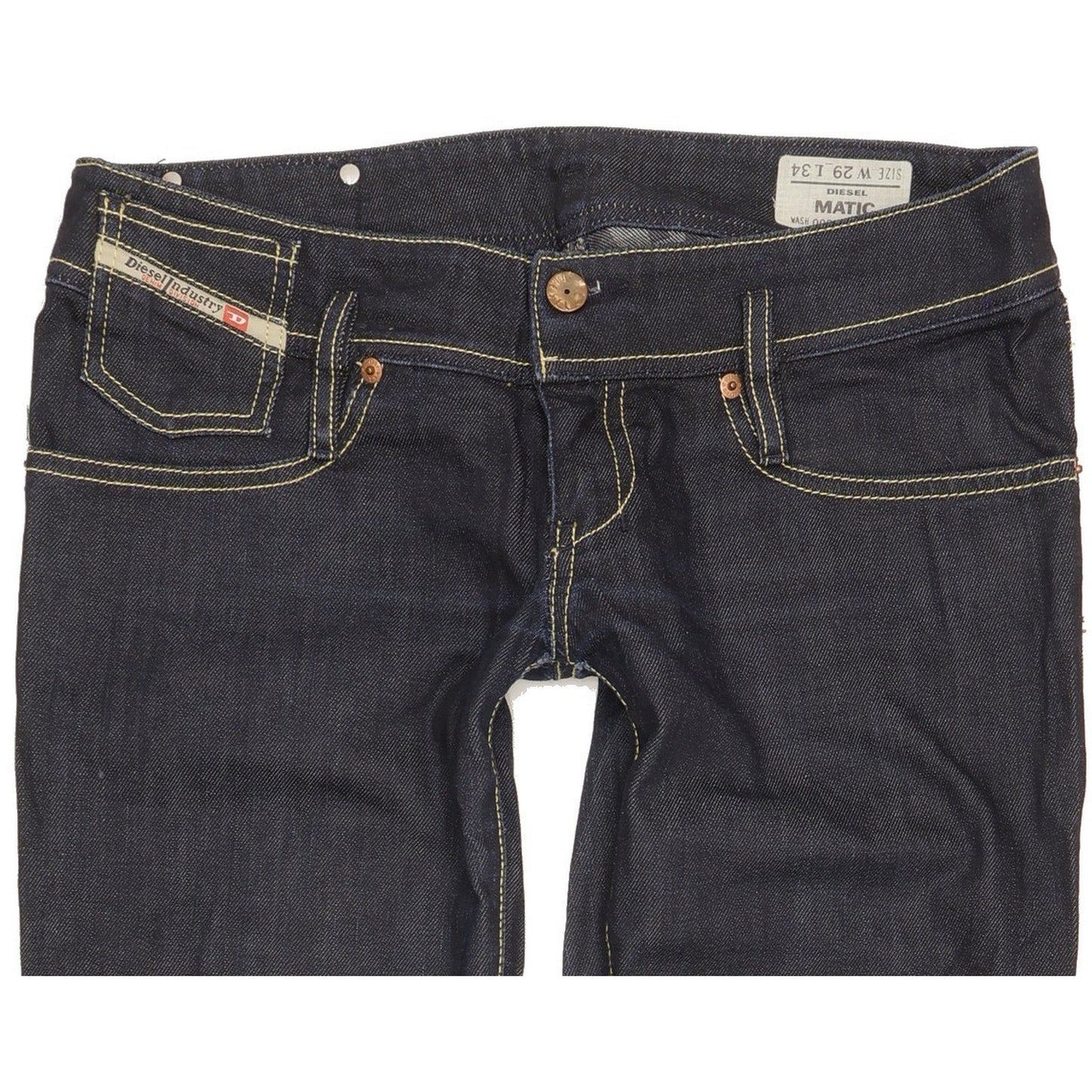 Diesel Matic Women Navy Skinny Slim Stretch Jeans W29 L33