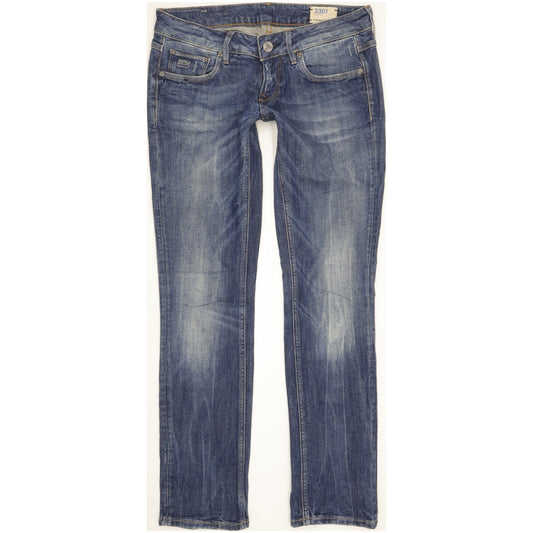 G-Star 3301 Women Blue Straight Slim Stretch Jeans W29 L31