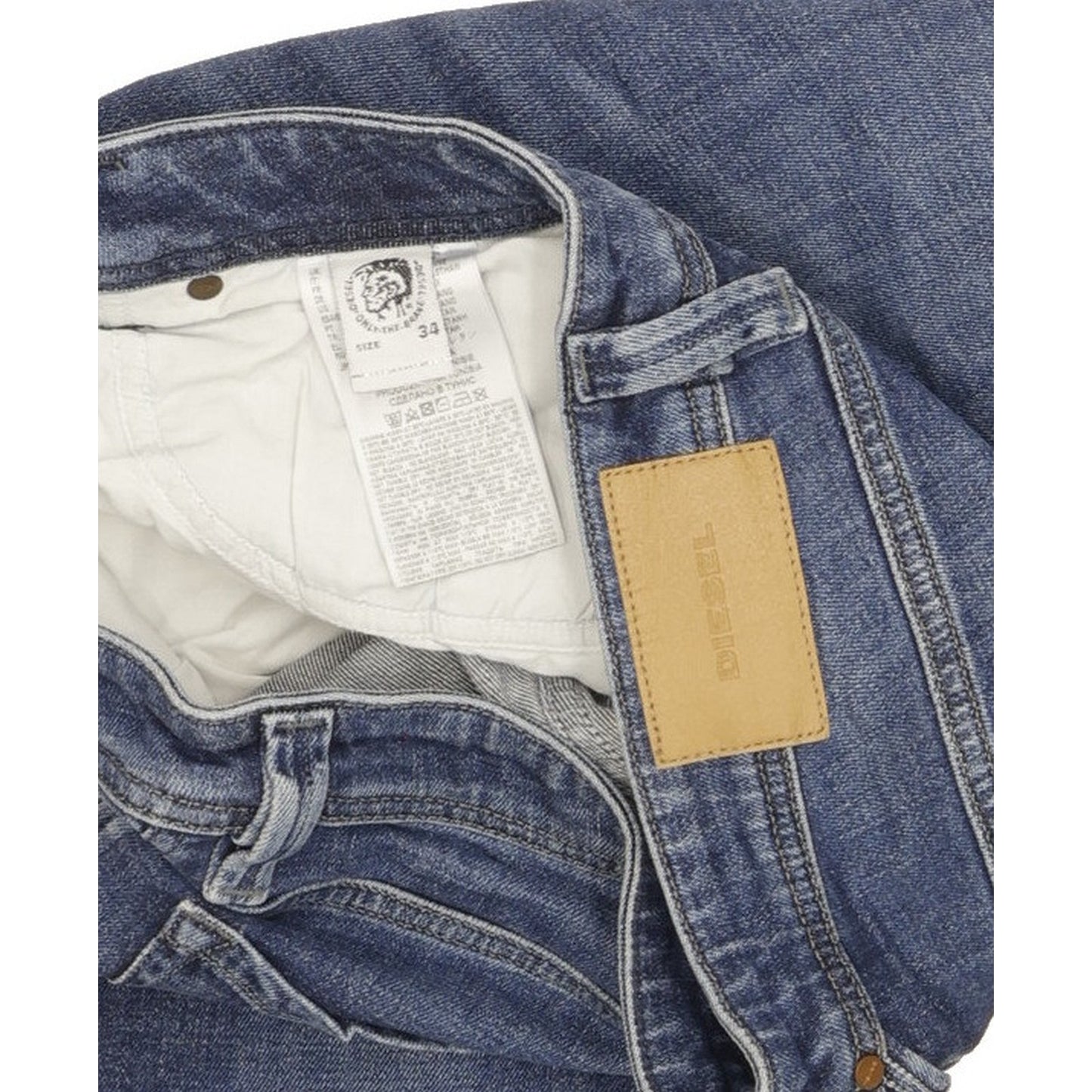 Diesel Larkee Men Blue Flared Regular Stretch Jeans W34 L36