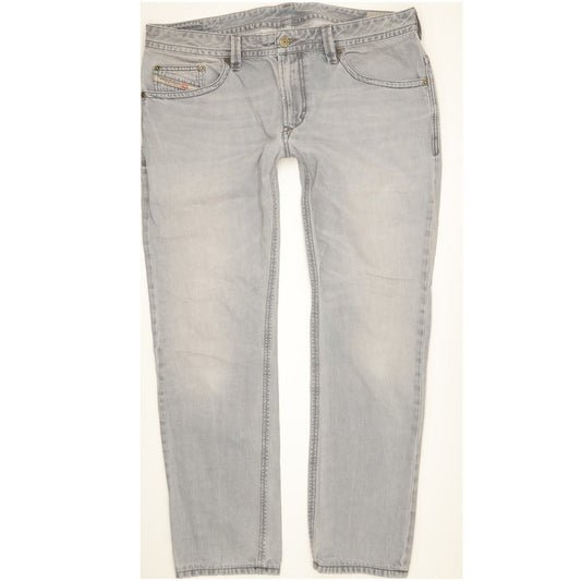 Diesel Thavar Men Grey Straight Regular Jeans W36 L30