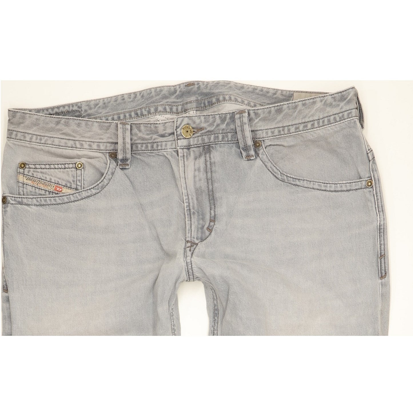 Diesel Thavar Men Grey Straight Regular Jeans W36 L30