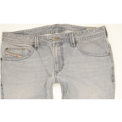 Diesel Thavar Men Grey Straight Regular Jeans W36 L30