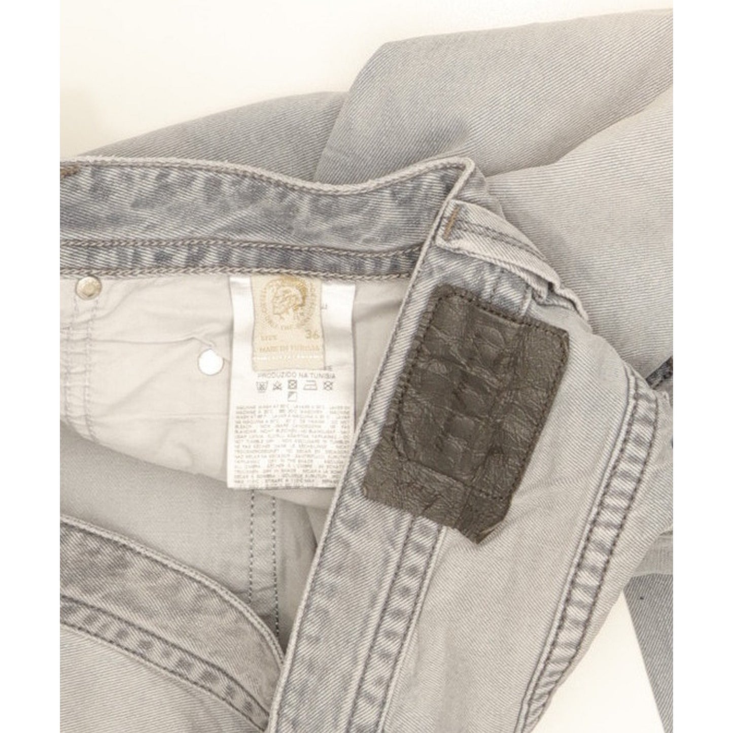 Diesel Thavar Men Grey Straight Regular Jeans W36 L30
