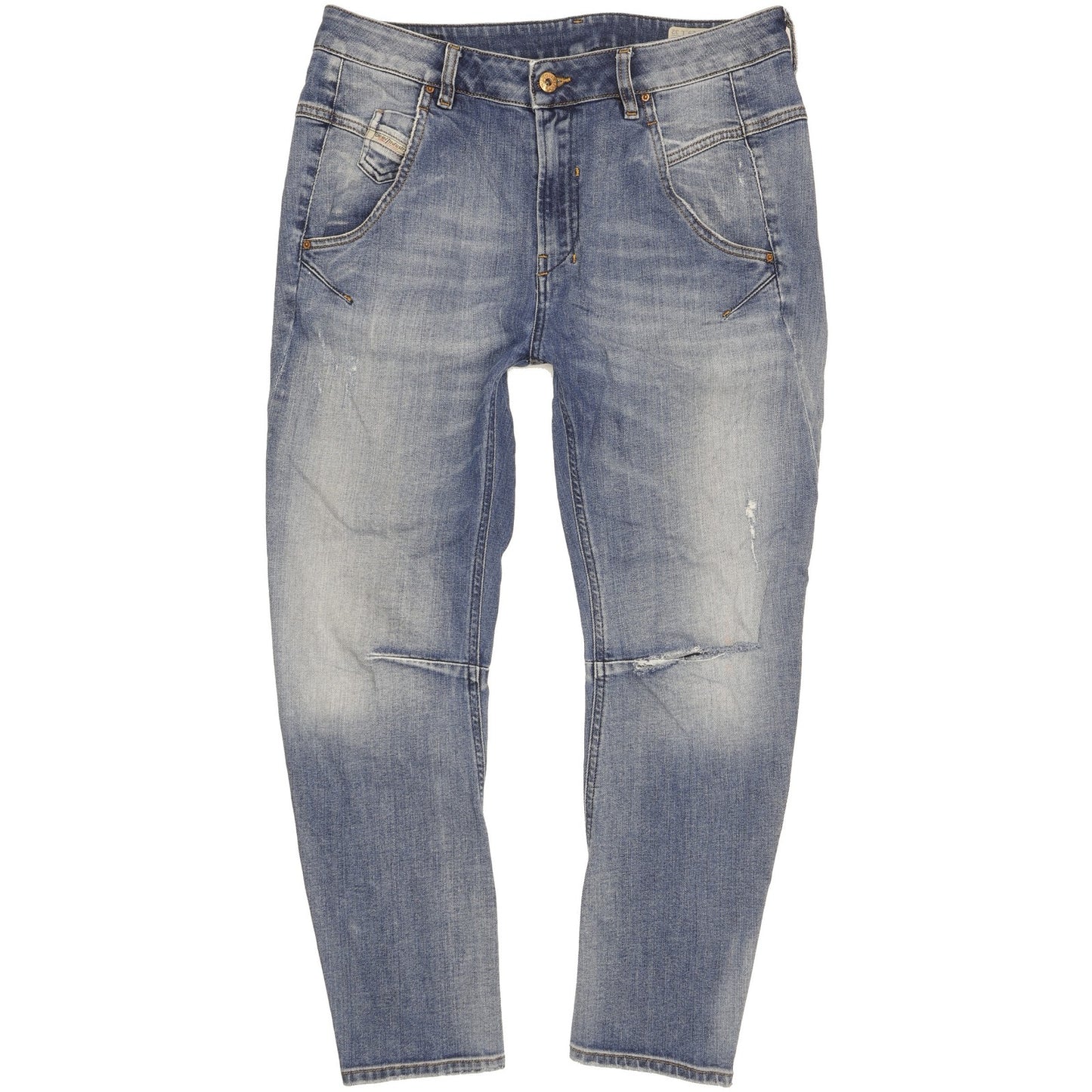 Diesel Fayza Blue Tapered Relaxed Boyfriend Stretch Jeans High Waisted W29 L32